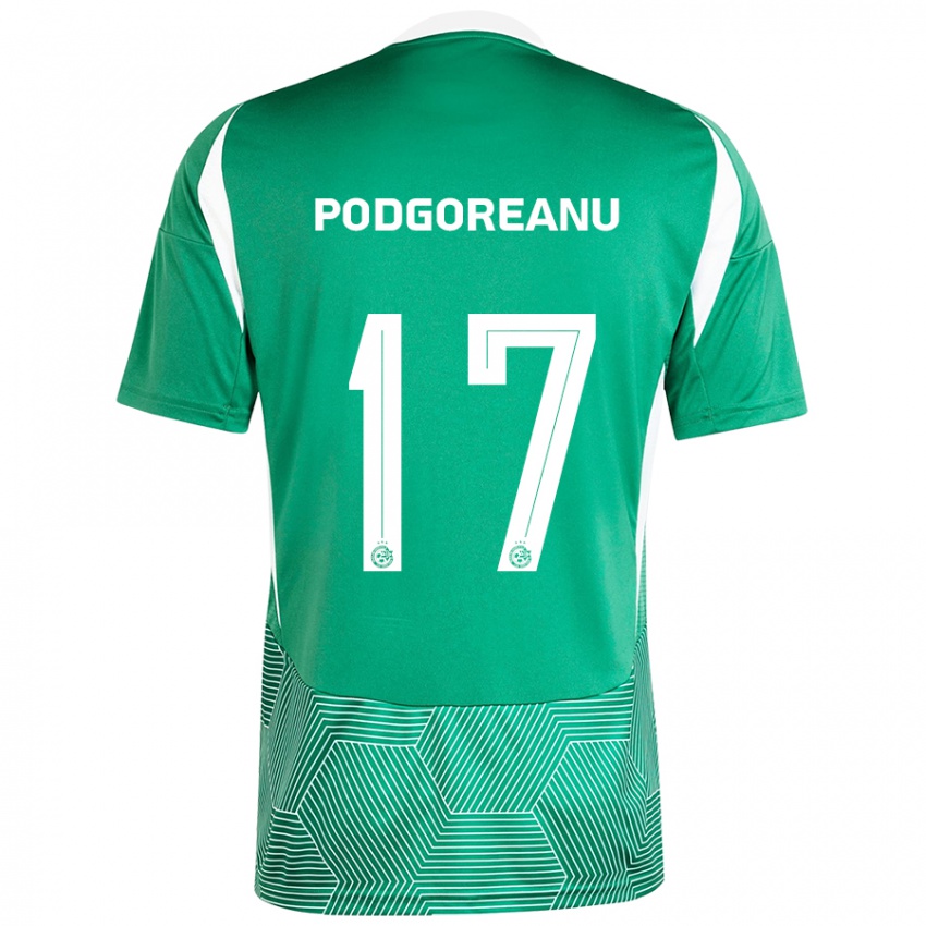 Női Suf Podgoreanu #17 Zöld Fehér Hazai Jersey 2024/25 Mez Póló Ing