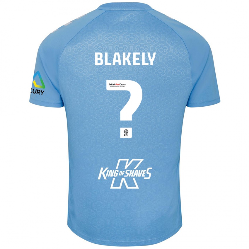 Női Ben Blakely #0 Kék Fehér Hazai Jersey 2024/25 Mez Póló Ing