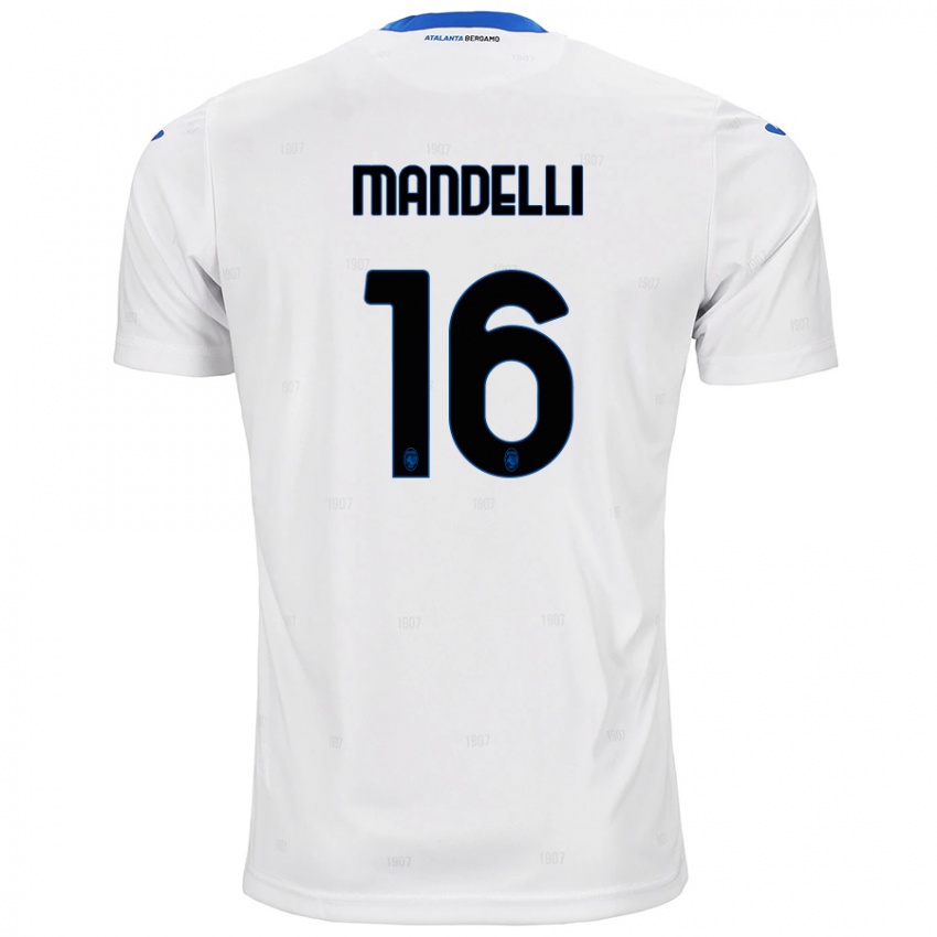 Női Giulia Mandelli #16 Fehér Idegenbeli Jersey 2024/25 Mez Póló Ing