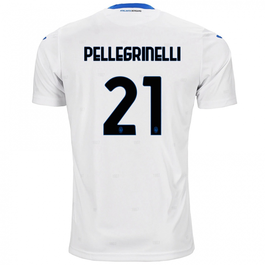 Női Giorgia Pellegrinelli #21 Fehér Idegenbeli Jersey 2024/25 Mez Póló Ing