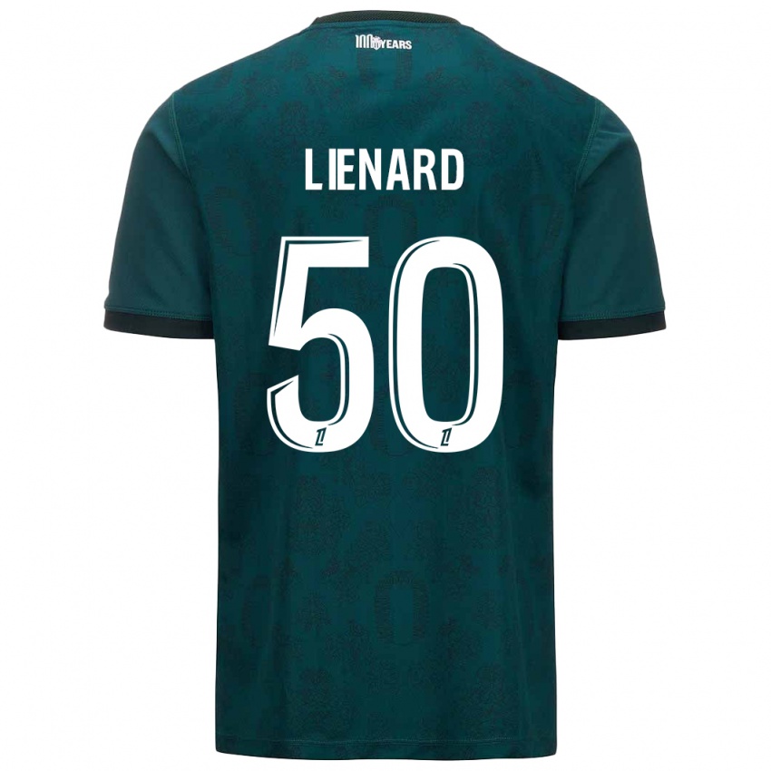 Női Yann Lienard #50 Sötétzöld Idegenbeli Jersey 2024/25 Mez Póló Ing