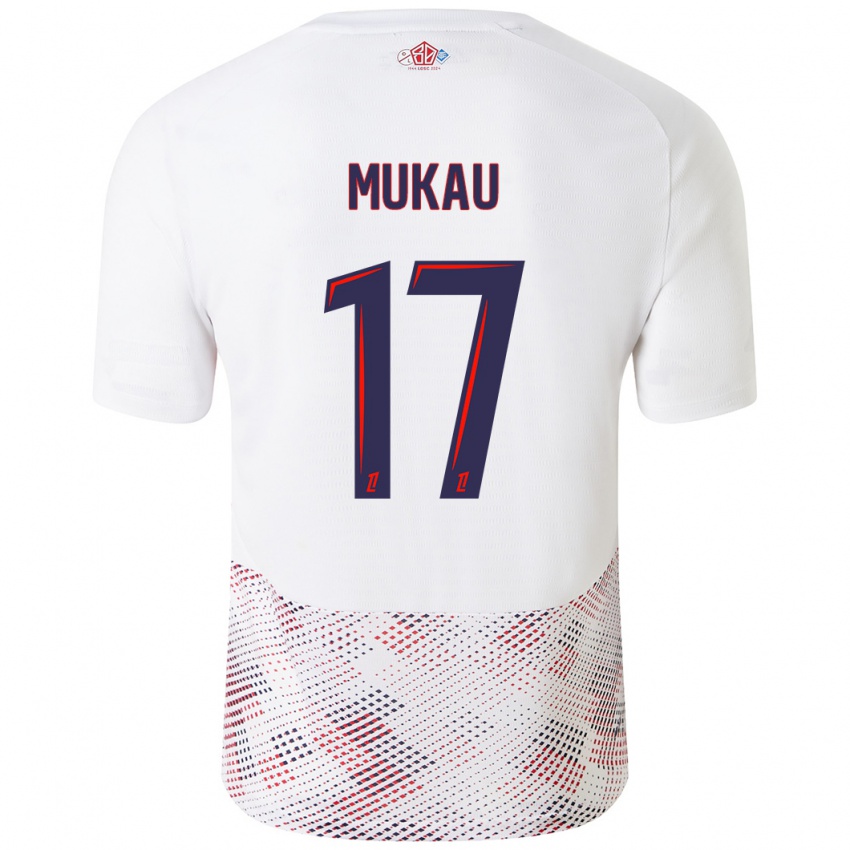 Női Ngal'ayel Mukau #17 Fehér Royal Blue Idegenbeli Jersey 2024/25 Mez Póló Ing