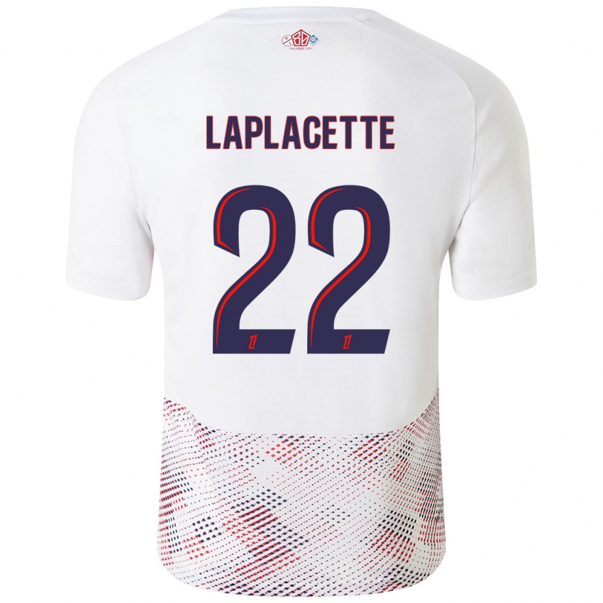 Női Tess Laplacette #22 Fehér Royal Blue Idegenbeli Jersey 2024/25 Mez Póló Ing