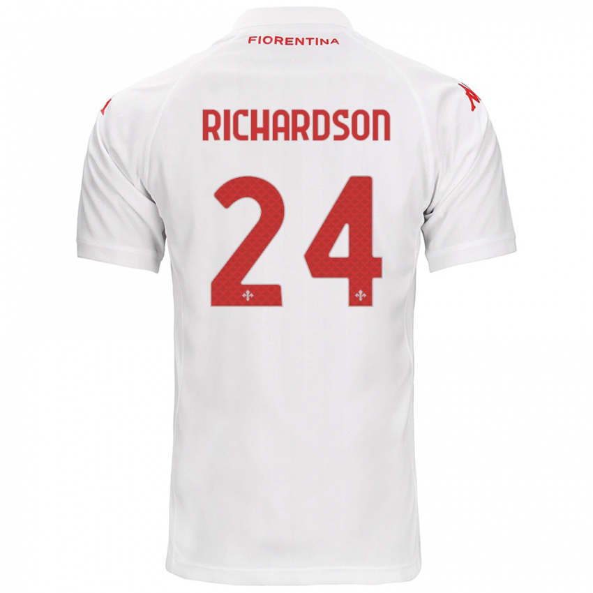 Női Amir Richardson #24 Fehér Idegenbeli Jersey 2024/25 Mez Póló Ing