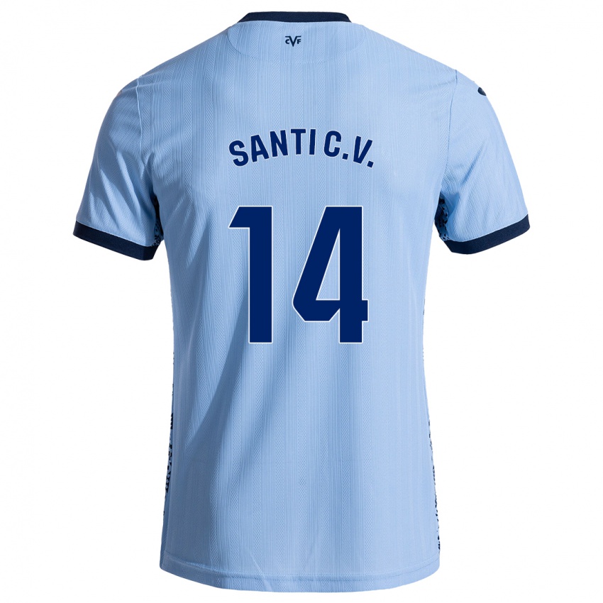 Női Santi Comesaña #14 Ég Kék Idegenbeli Jersey 2024/25 Mez Póló Ing