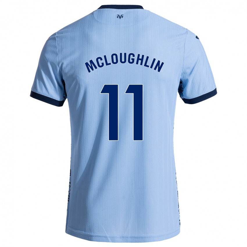 Női Caden Mcloughlin #11 Ég Kék Idegenbeli Jersey 2024/25 Mez Póló Ing