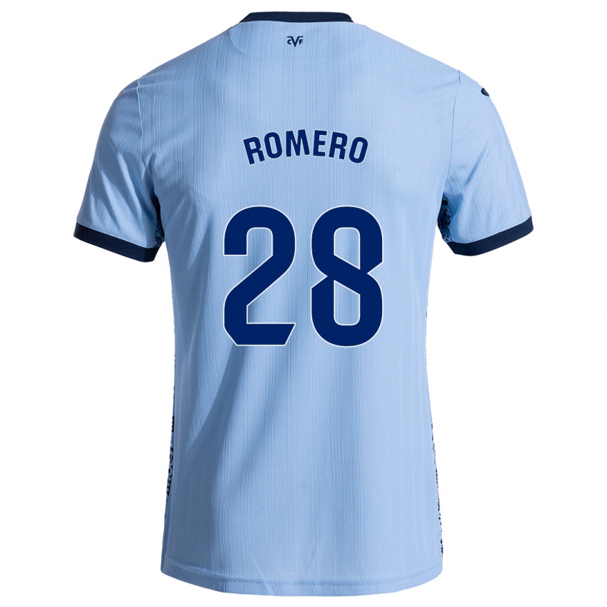 Női María Romero #28 Ég Kék Idegenbeli Jersey 2024/25 Mez Póló Ing