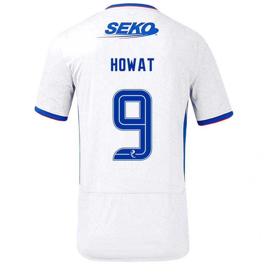 Női Kirsty Howat #9 Fehér Kék Idegenbeli Jersey 2024/25 Mez Póló Ing