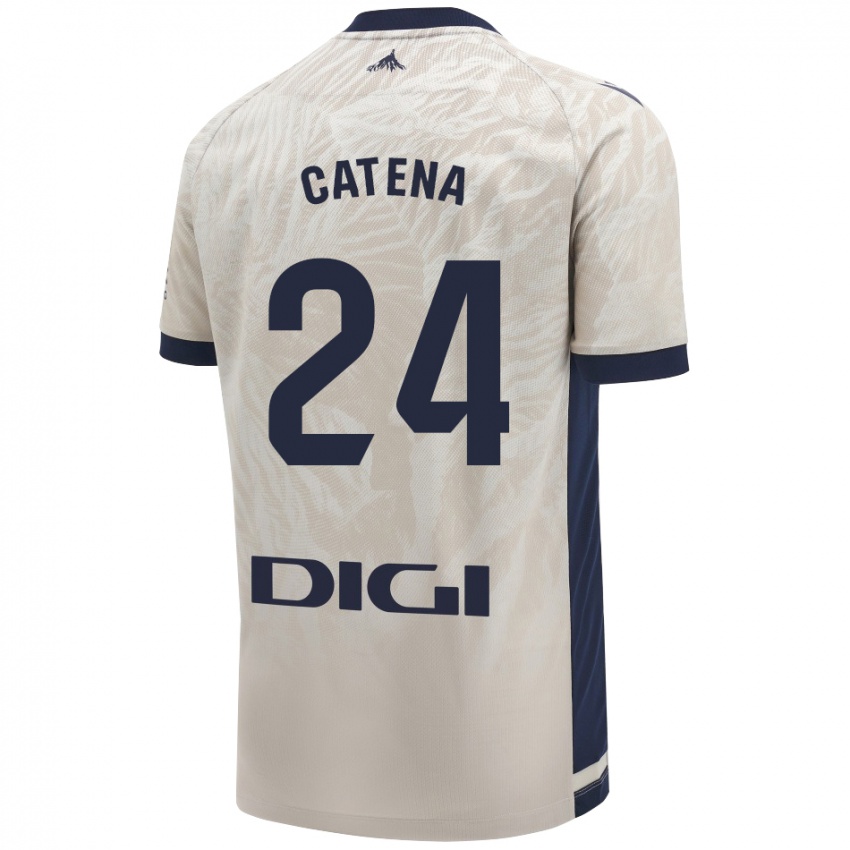 Női Alejandro Catena #24 Világos Szürke Idegenbeli Jersey 2024/25 Mez Póló Ing