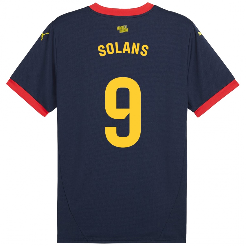 Női Sergi Solans #9 Sötétvörös Idegenbeli Jersey 2024/25 Mez Póló Ing