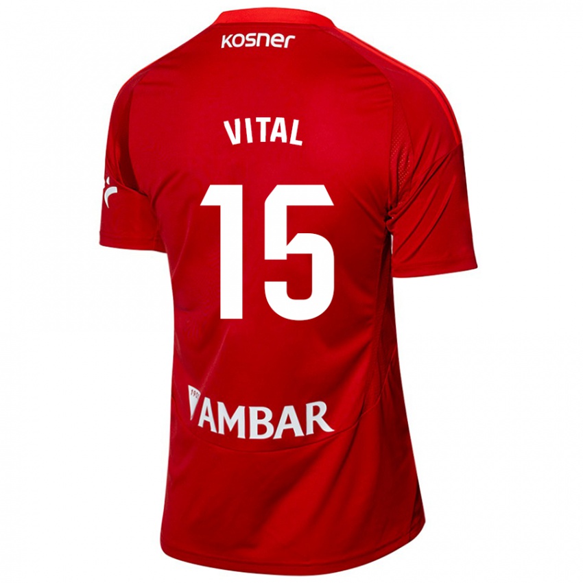 Női Bernardo Vital #15 Fehér Kék Idegenbeli Jersey 2024/25 Mez Póló Ing