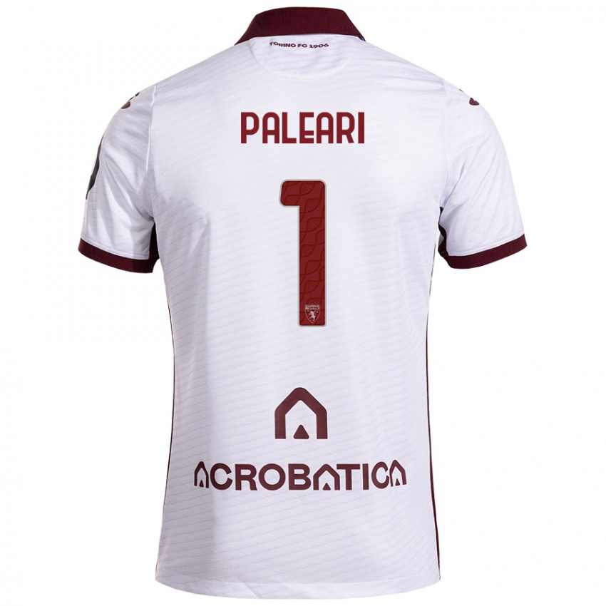 Női Alberto Paleari #1 Fehér Barna Idegenbeli Jersey 2024/25 Mez Póló Ing