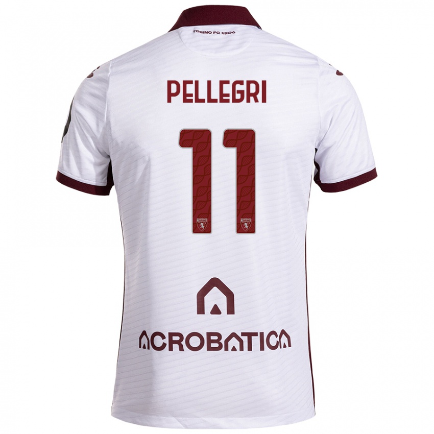 Női Pietro Pellegri #11 Fehér Barna Idegenbeli Jersey 2024/25 Mez Póló Ing