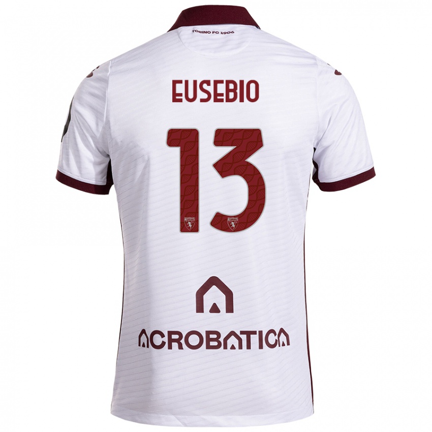 Női Chiara Eusebio #13 Fehér Barna Idegenbeli Jersey 2024/25 Mez Póló Ing