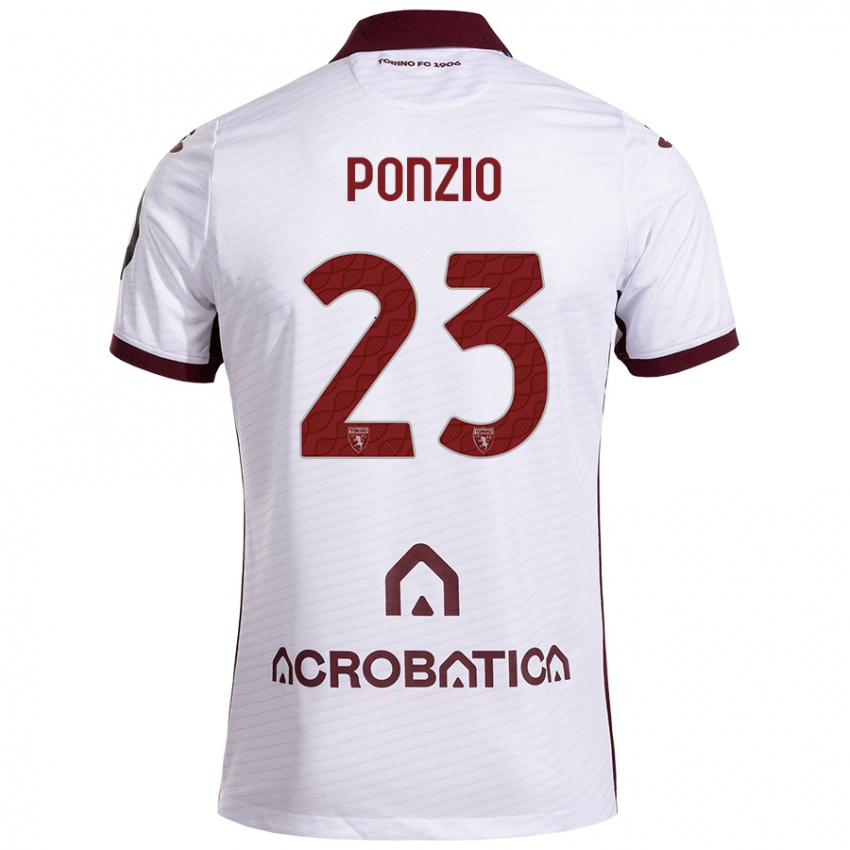 Női Erika Ponzio #23 Fehér Barna Idegenbeli Jersey 2024/25 Mez Póló Ing