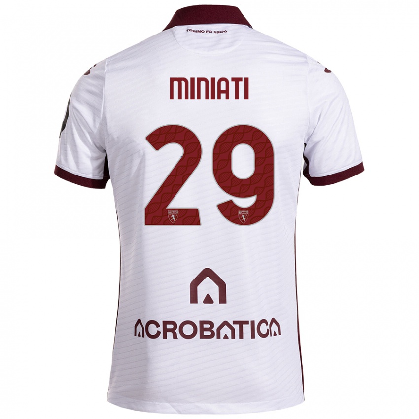 Női Elisa Miniati #29 Fehér Barna Idegenbeli Jersey 2024/25 Mez Póló Ing