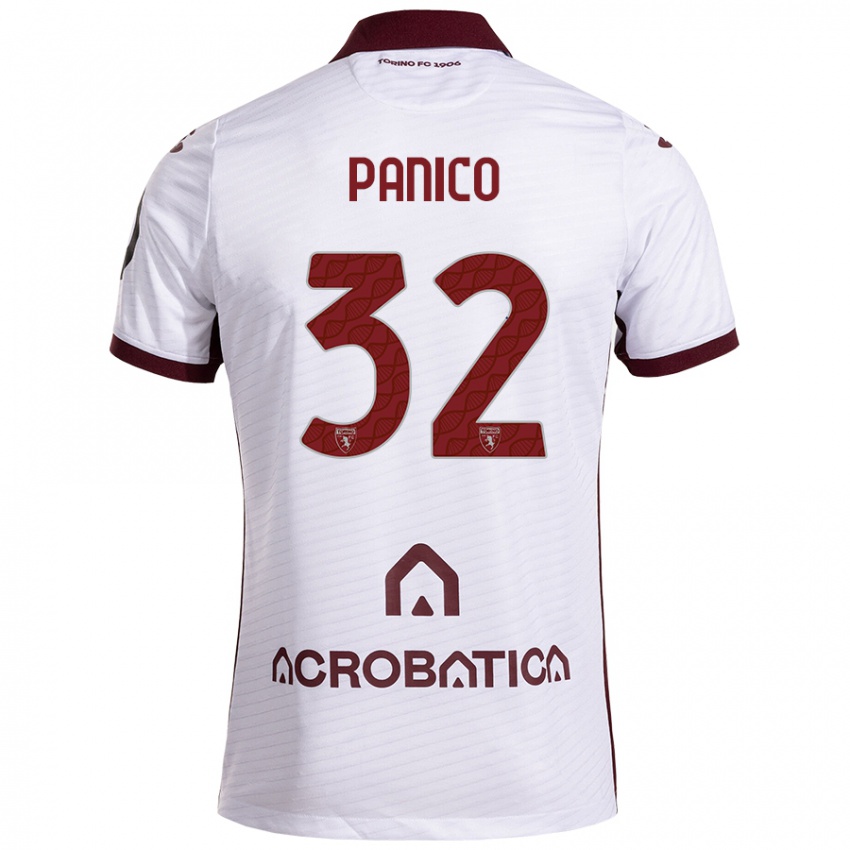 Női Patrizia Panico #32 Fehér Barna Idegenbeli Jersey 2024/25 Mez Póló Ing