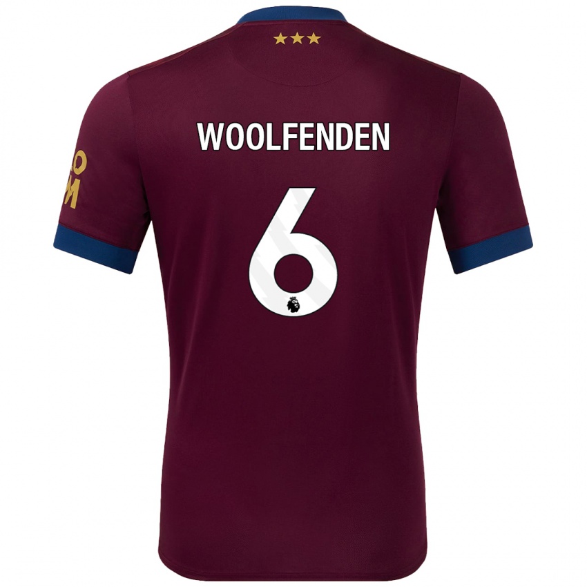 Női Luke Woolfenden #6 Barna Idegenbeli Jersey 2024/25 Mez Póló Ing