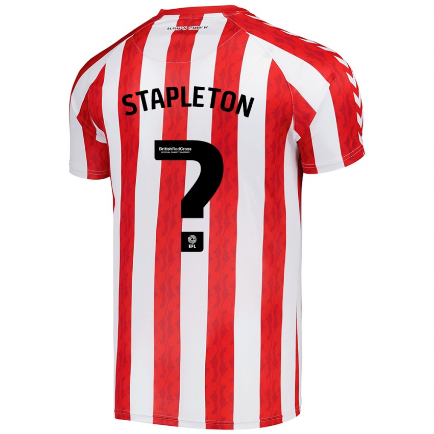 Gyermek Jessie Stapleton #0 Piros Fehér Hazai Jersey 2024/25 Mez Póló Ing