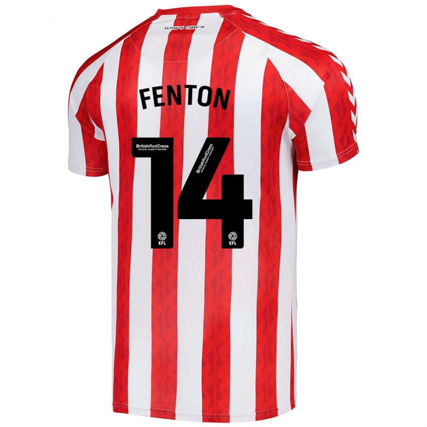 Gyermek Natasha Fenton #14 Piros Fehér Hazai Jersey 2024/25 Mez Póló Ing