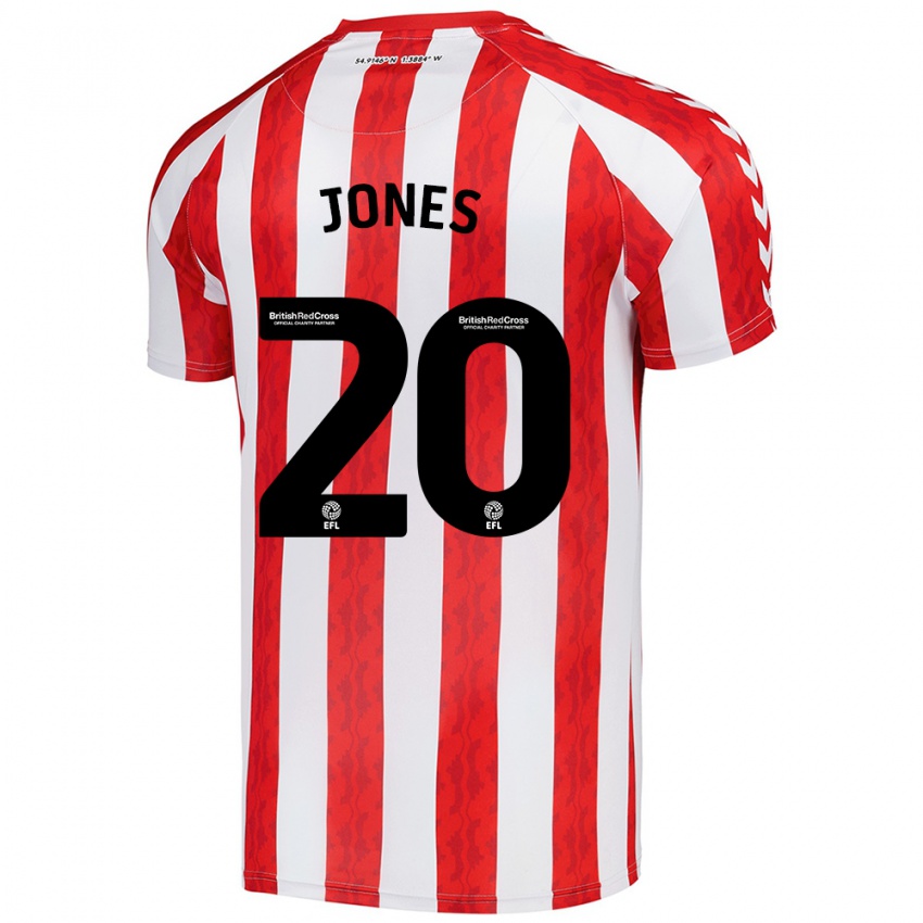 Gyermek Ellen Jones #20 Piros Fehér Hazai Jersey 2024/25 Mez Póló Ing