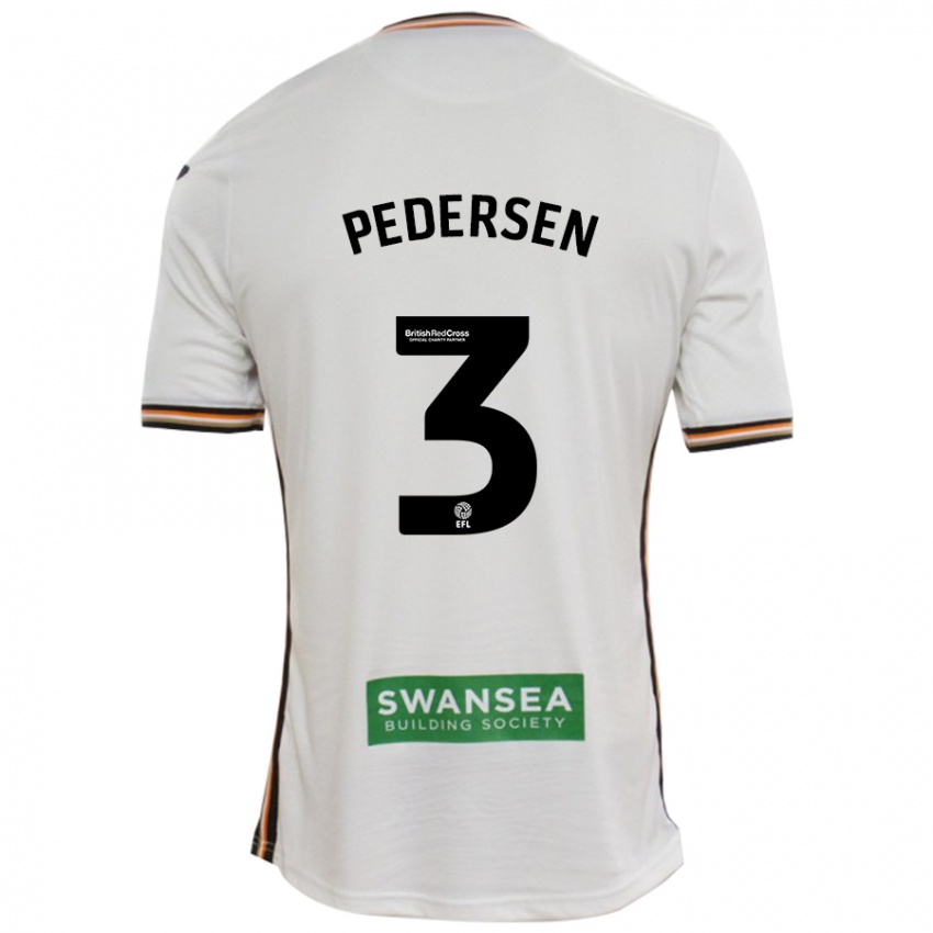 Gyermek Kristian Pedersen #3 Fehér Hazai Jersey 2024/25 Mez Póló Ing