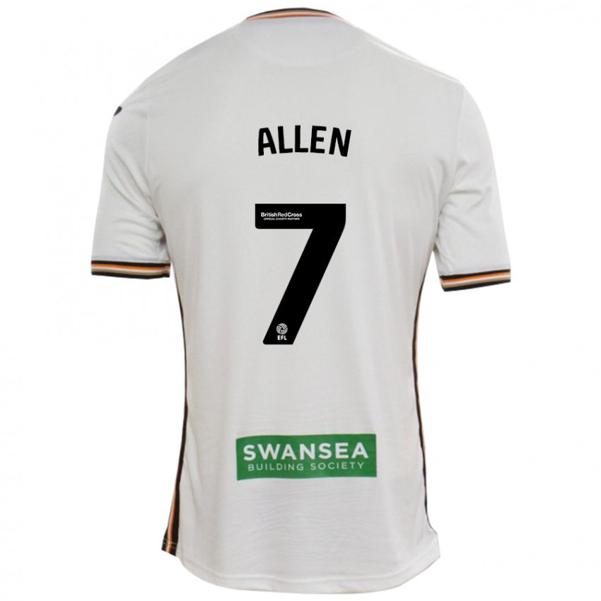 Gyermek Joe Allen #7 Fehér Hazai Jersey 2024/25 Mez Póló Ing