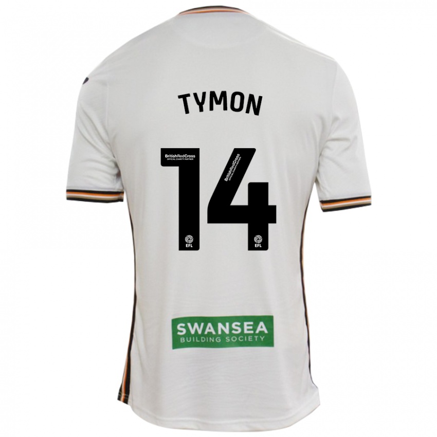 Gyermek Josh Tymon #14 Fehér Hazai Jersey 2024/25 Mez Póló Ing