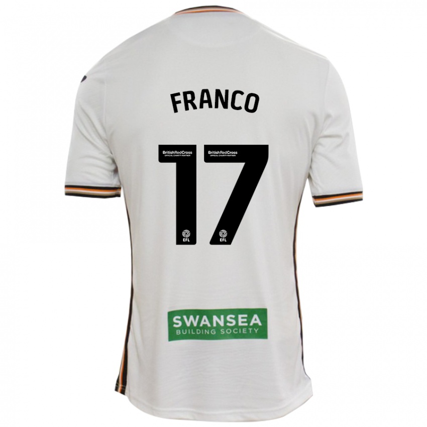 Gyermek Gonçalo Franco #17 Fehér Hazai Jersey 2024/25 Mez Póló Ing