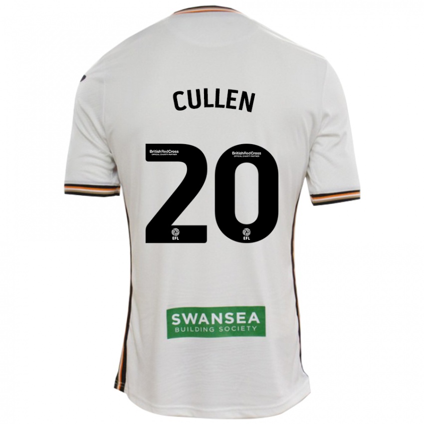 Gyermek Liam Cullen #20 Fehér Hazai Jersey 2024/25 Mez Póló Ing