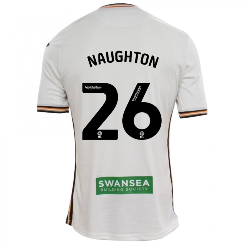 Gyermek Kyle Naughton #26 Fehér Hazai Jersey 2024/25 Mez Póló Ing