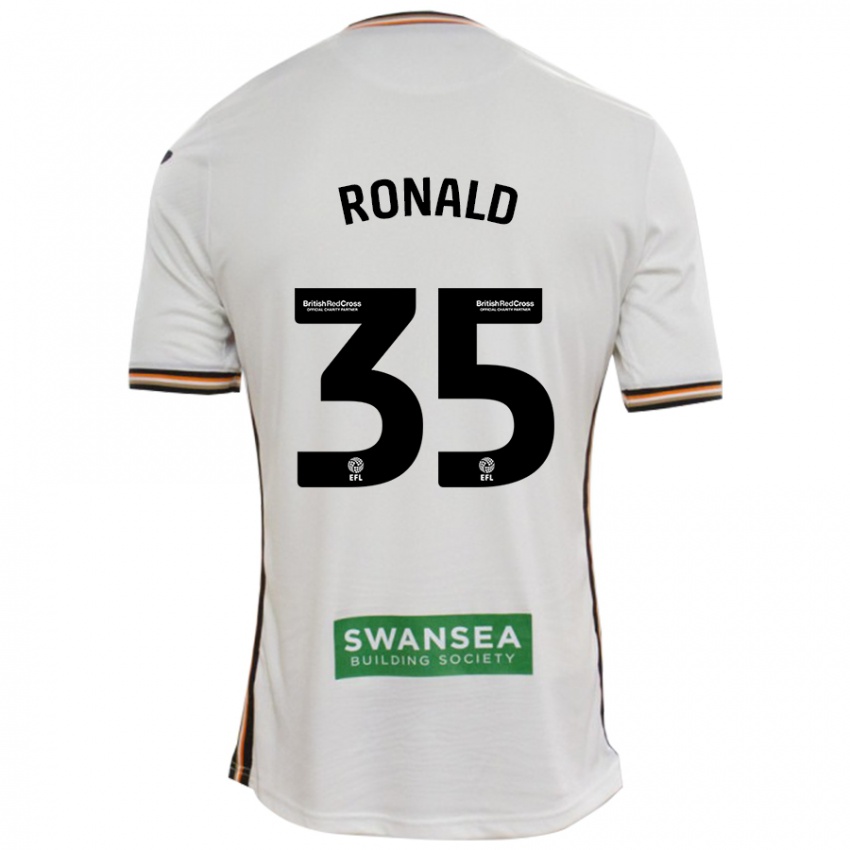 Gyermek Ronald #35 Fehér Hazai Jersey 2024/25 Mez Póló Ing