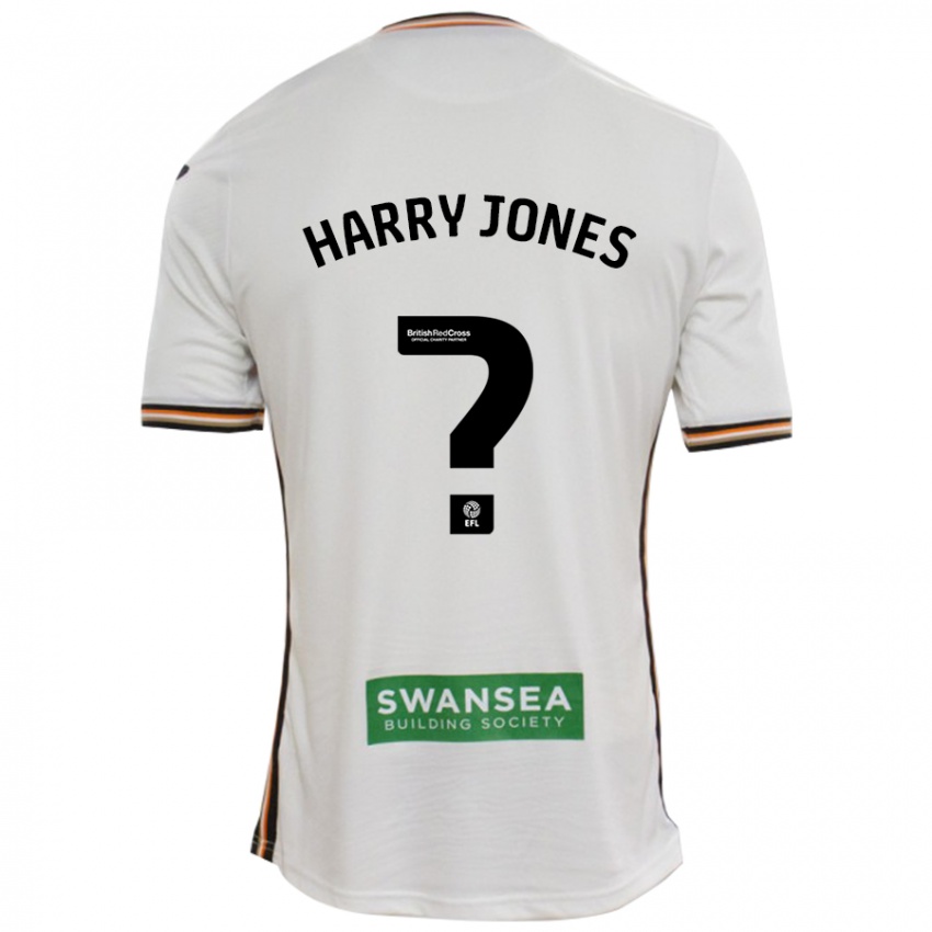 Gyermek Harry Jones #0 Fehér Hazai Jersey 2024/25 Mez Póló Ing