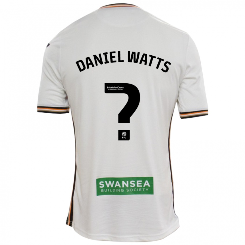 Gyermek Daniel Watts #0 Fehér Hazai Jersey 2024/25 Mez Póló Ing