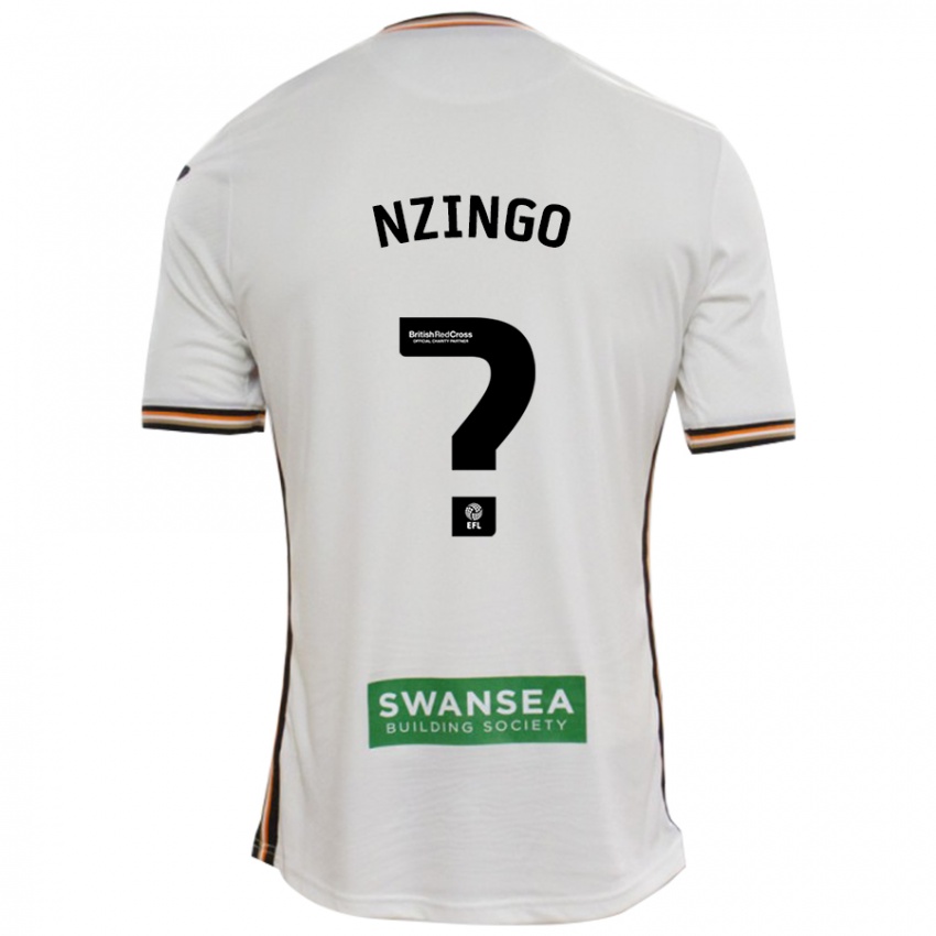 Gyermek Glory Nzingo #0 Fehér Hazai Jersey 2024/25 Mez Póló Ing