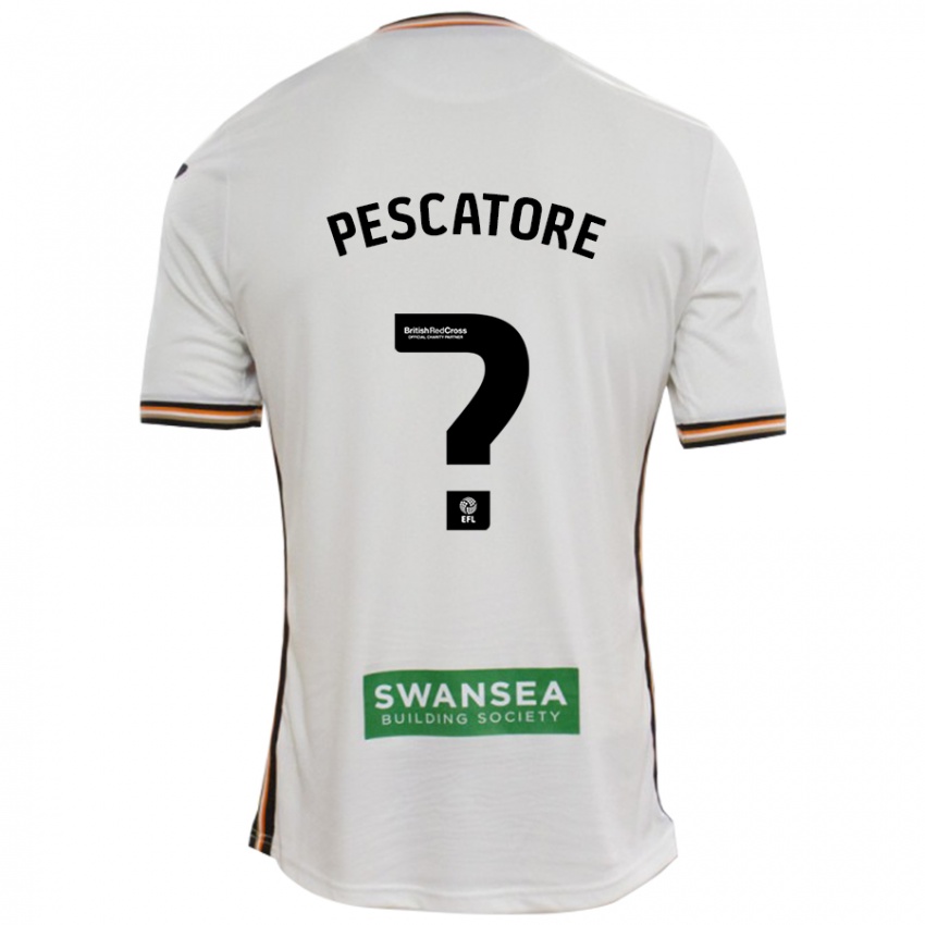 Gyermek Josh Pescatore #0 Fehér Hazai Jersey 2024/25 Mez Póló Ing