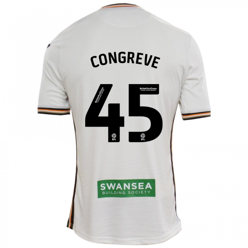 Gyermek Cameron Congreve #45 Fehér Hazai Jersey 2024/25 Mez Póló Ing