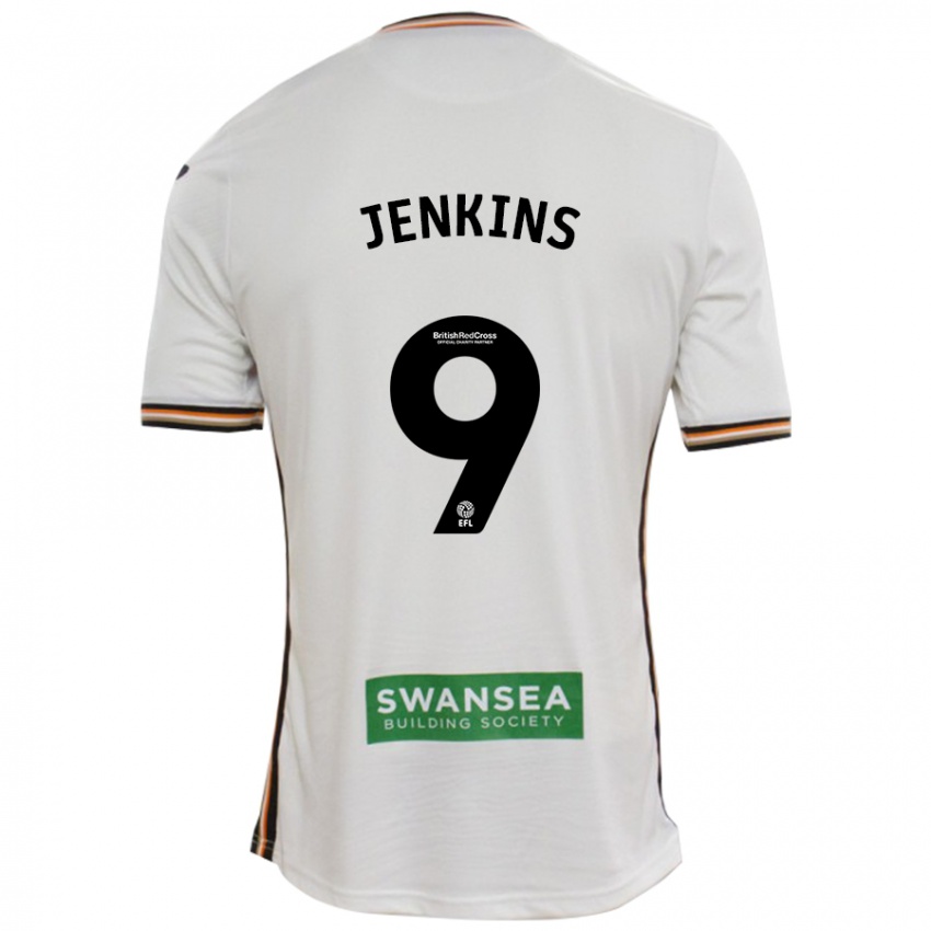 Gyermek Nieve Jenkins #9 Fehér Hazai Jersey 2024/25 Mez Póló Ing