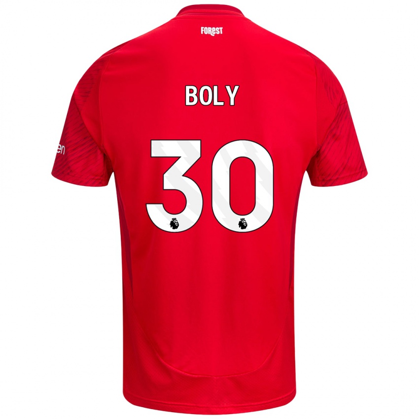 Gyermek Willy Boly #30 Piros Fehér Hazai Jersey 2024/25 Mez Póló Ing