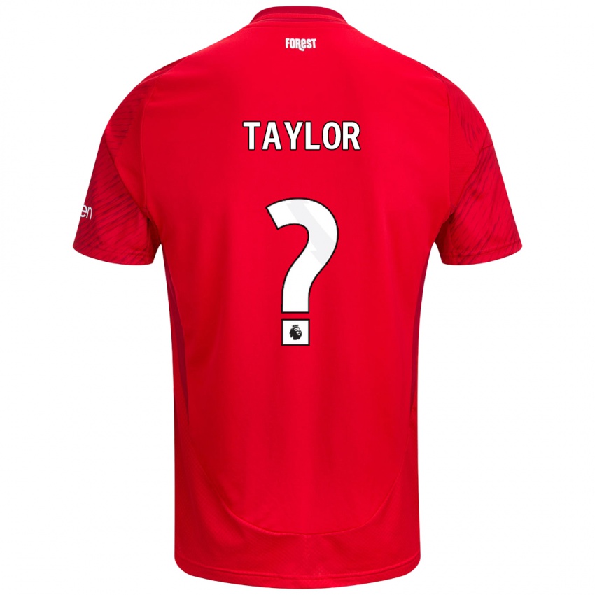 Gyermek Dale Taylor #0 Piros Fehér Hazai Jersey 2024/25 Mez Póló Ing