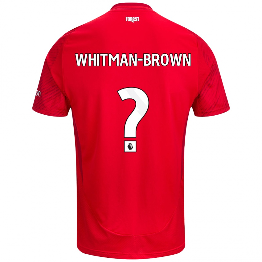 Gyermek Chae Whitman-Brown #0 Piros Fehér Hazai Jersey 2024/25 Mez Póló Ing