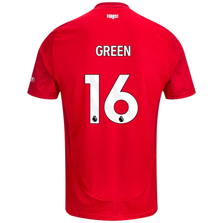 Gyermek Mollie Green #16 Piros Fehér Hazai Jersey 2024/25 Mez Póló Ing