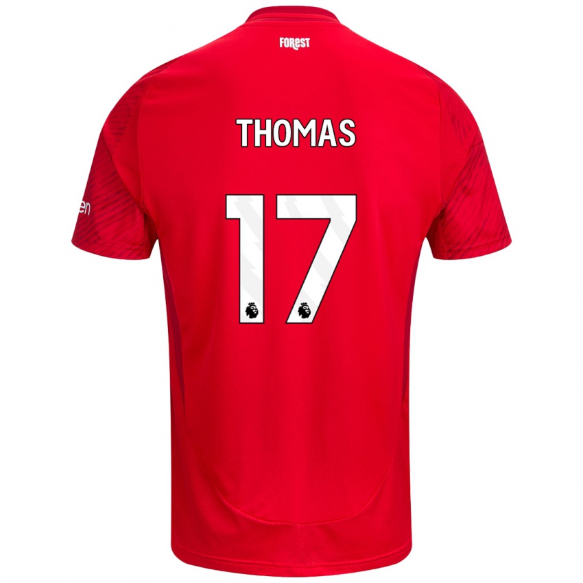 Gyermek Freya Thomas #17 Piros Fehér Hazai Jersey 2024/25 Mez Póló Ing