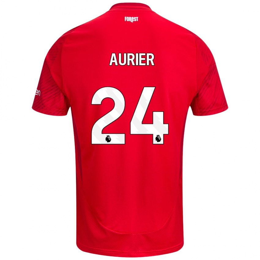 Gyermek Serge Aurier #24 Piros Fehér Hazai Jersey 2024/25 Mez Póló Ing