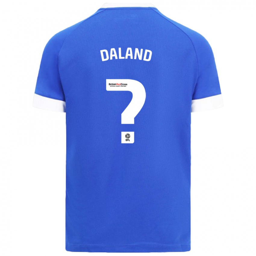 Gyermek Jesper Daland #0 Égszínkék Hazai Jersey 2024/25 Mez Póló Ing