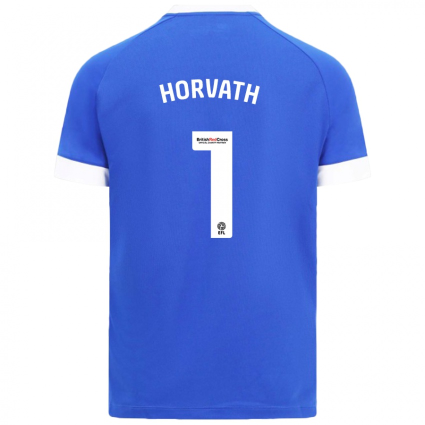 Gyermek Ethan Horvath #1 Égszínkék Hazai Jersey 2024/25 Mez Póló Ing