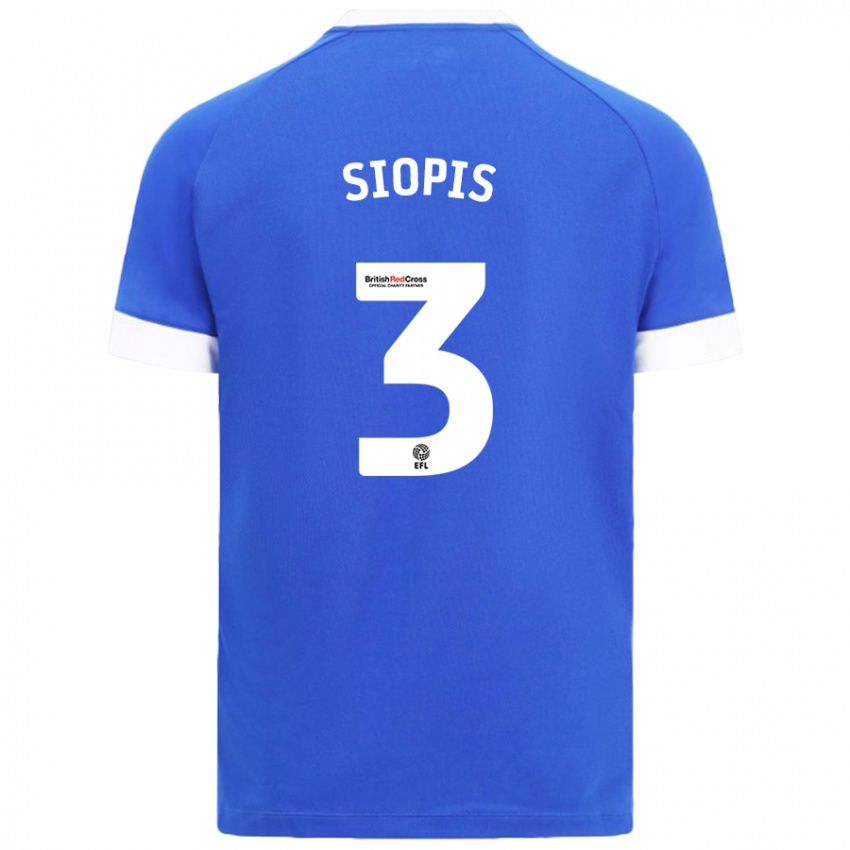 Gyermek Manolis Siopis #3 Égszínkék Hazai Jersey 2024/25 Mez Póló Ing