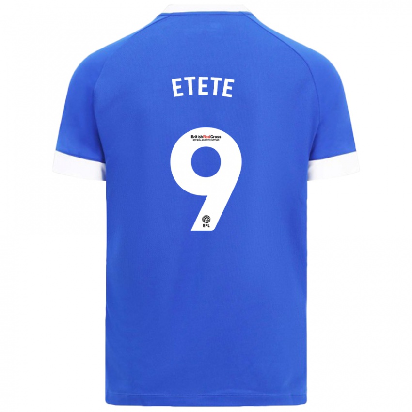 Gyermek Kion Etete #9 Égszínkék Hazai Jersey 2024/25 Mez Póló Ing