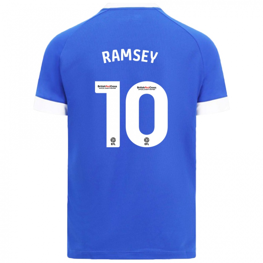 Gyermek Aaron Ramsey #10 Égszínkék Hazai Jersey 2024/25 Mez Póló Ing