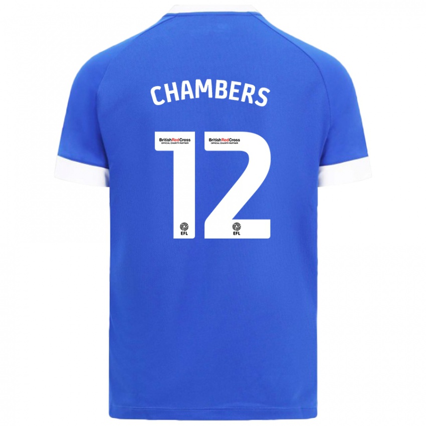 Gyermek Calum Chambers #12 Égszínkék Hazai Jersey 2024/25 Mez Póló Ing